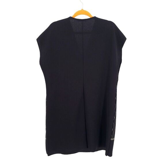 Zara Basic Jewel Print V Neck Shift Dress Black XL - Picture 9 of 11